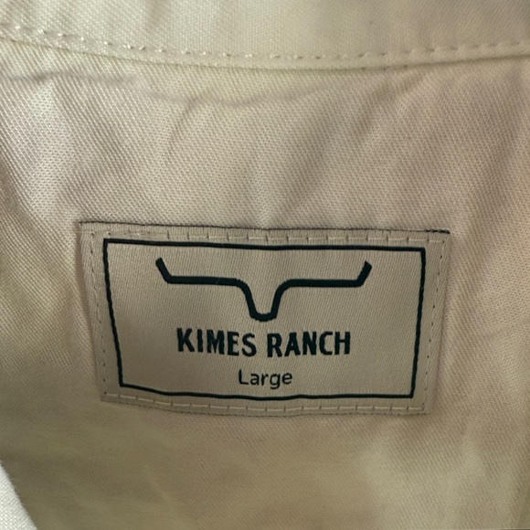 Kimes Ranch Cream Western Shirt, Size L - Picture 2 of 9